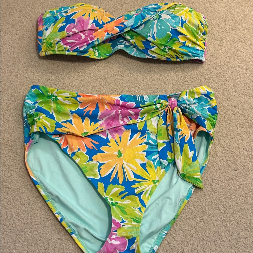 Bleu Rod Beattie Colorful Floral Bikini